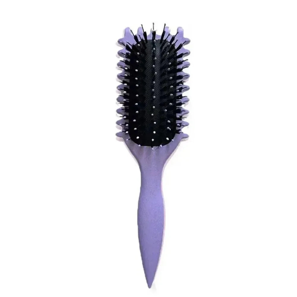 Candy Brush Curly Hair Styling Brush – Nylon Bristle Detangling & Volumizing Comb for Defined Curls