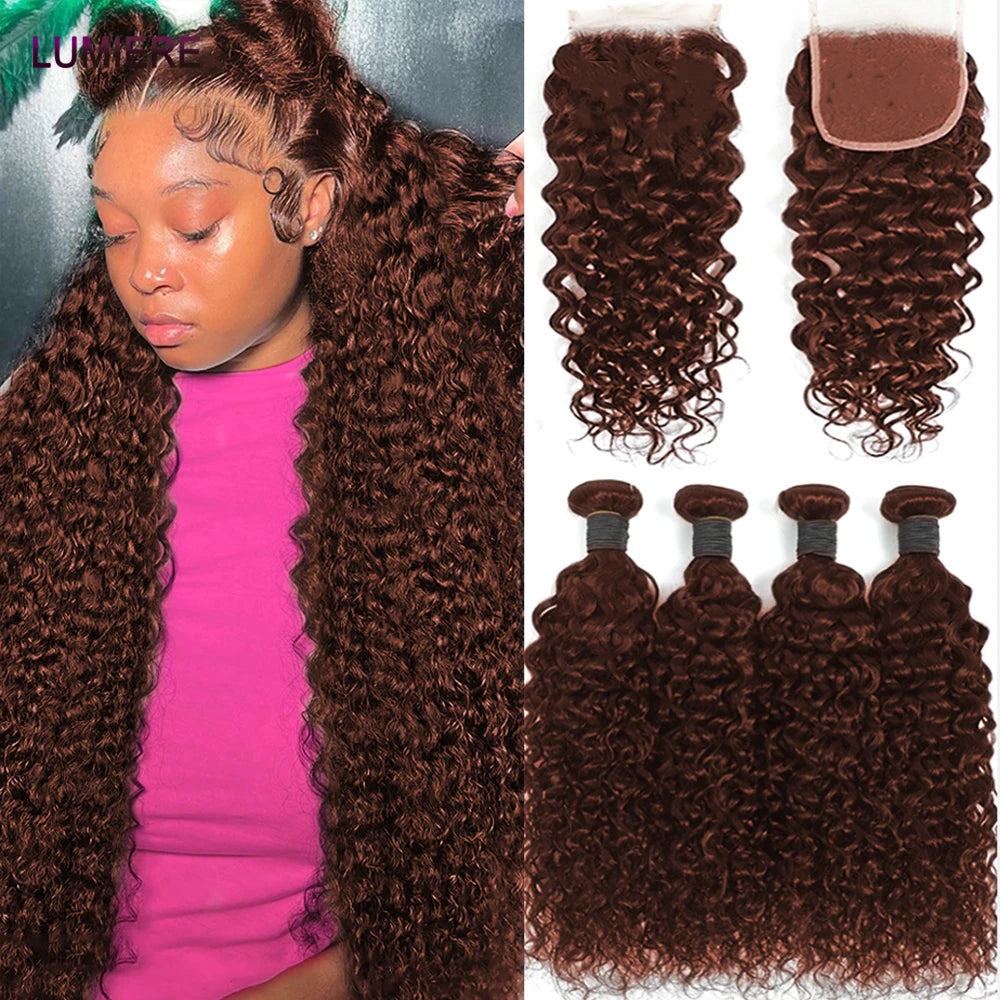 Kinky Curly Virgin Hair Bundles with HD Lace Closure