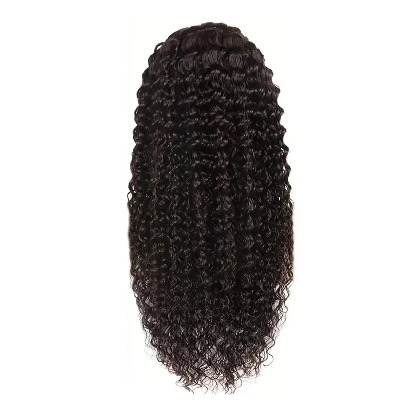Black Curly Long Wig – Heat-Resistant Lace Front Synthetic Hair, Natural Curly Wavy Wig for Women & Cosplay