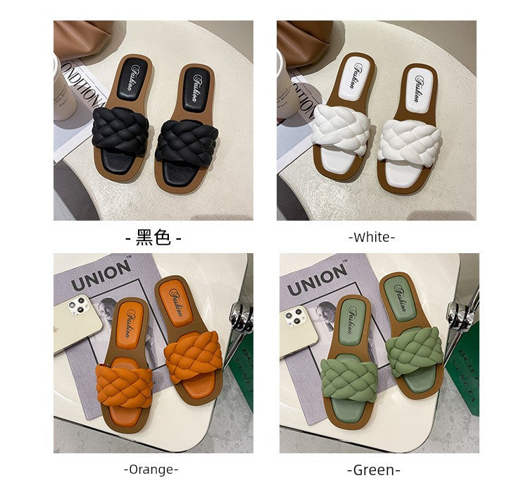 Summer New Arrival Home Sandals Non Slip Platform Slippers Female Flat Flip-Flops Beach Outdoor Sandals Female Fashion