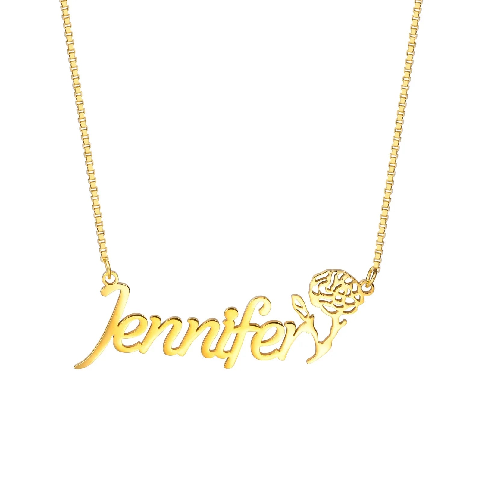 Vnox Custom Name Necklaces for Girls Boys, Stainless Steel Personalized Baby Nameplate Chokers Collar Gift Jewelry