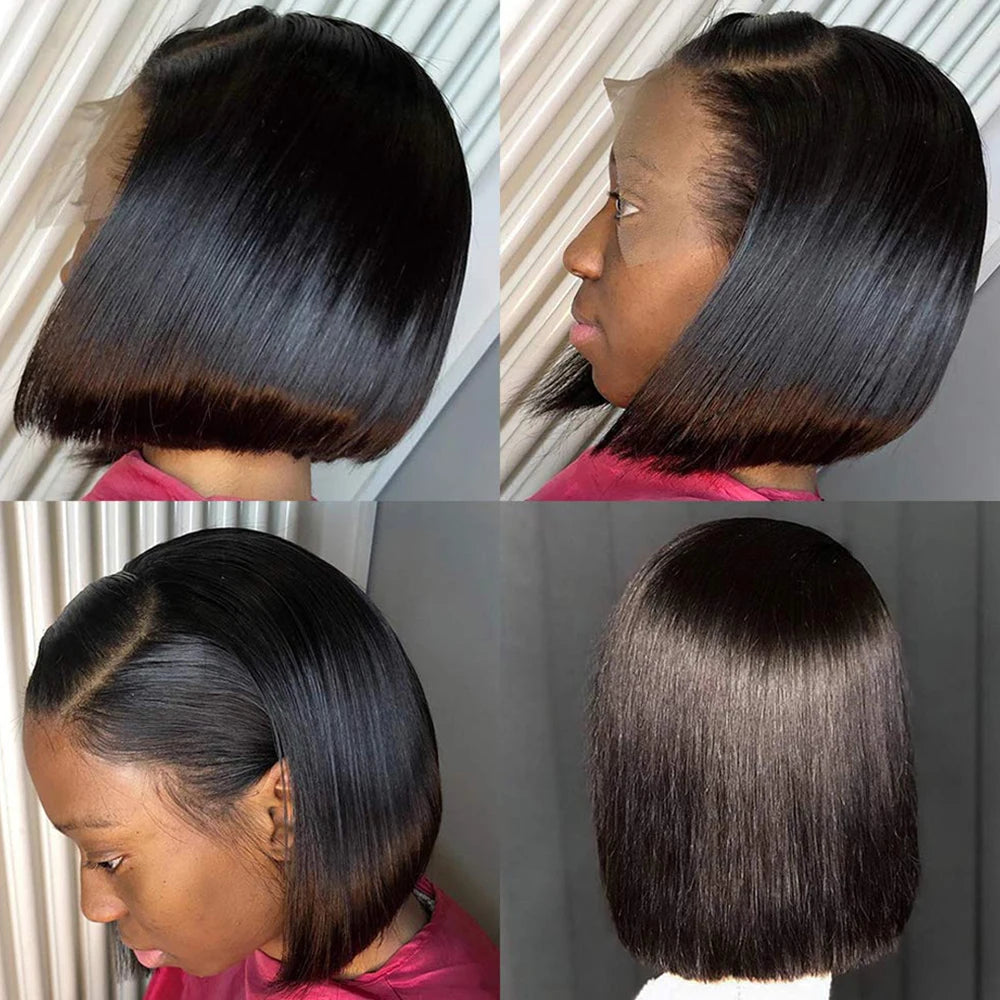 Straight Human Hair Wigs 13x4 Lace Frontal Human Hair Wig Closure Wig Human Hair Wig Short Wig Human Hairs Bob Hair Wig Human