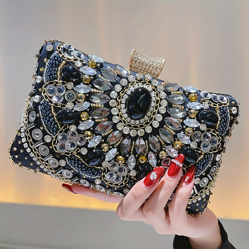 Evening Bag, Elegant Box Clutch Purse, Women's Wedding Handbags For Party Prom