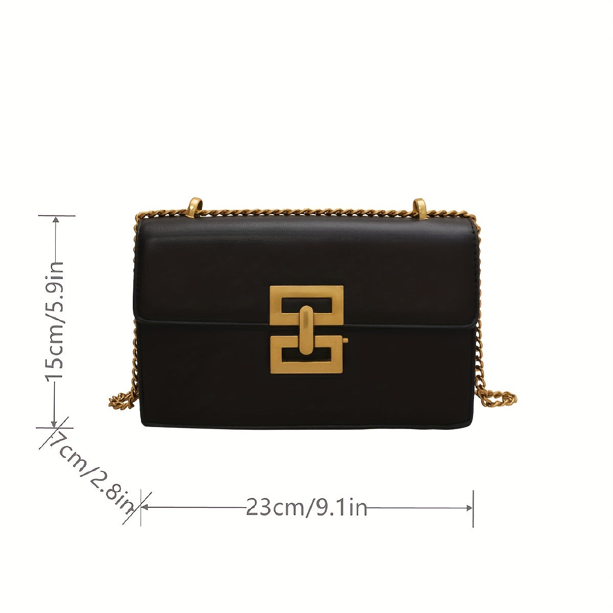 Women's Leather Crossbody - Square PU Bag for All Occasions
