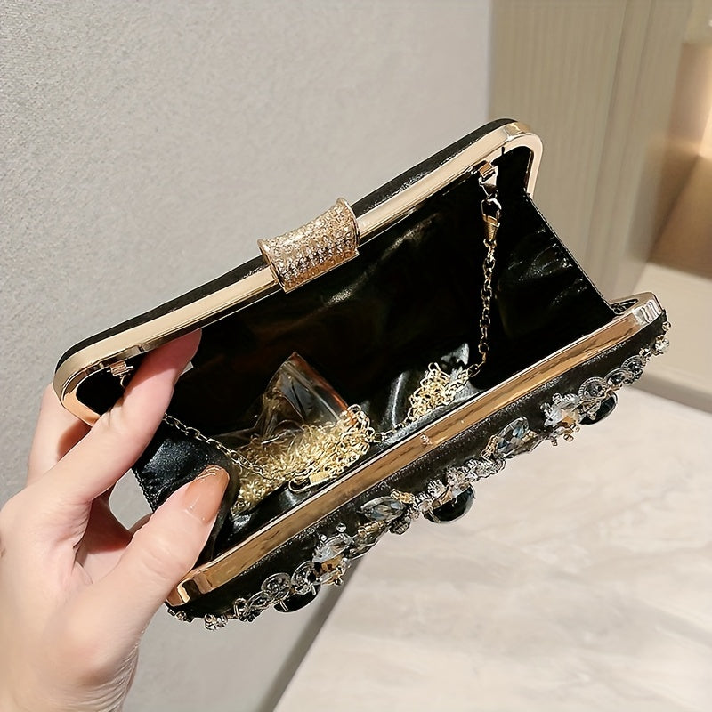 Evening Bag, Elegant Box Clutch Purse, Women's Wedding Handbags For Party Prom