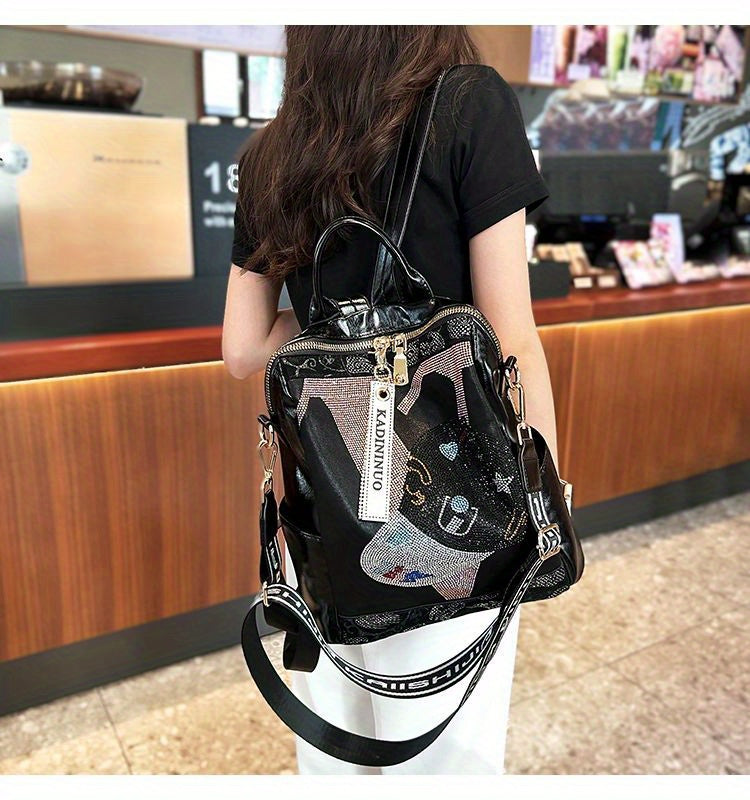 Backpack Purse, Fashion Laptop Daypack, Steampunk Shoulder Bag For School Travel