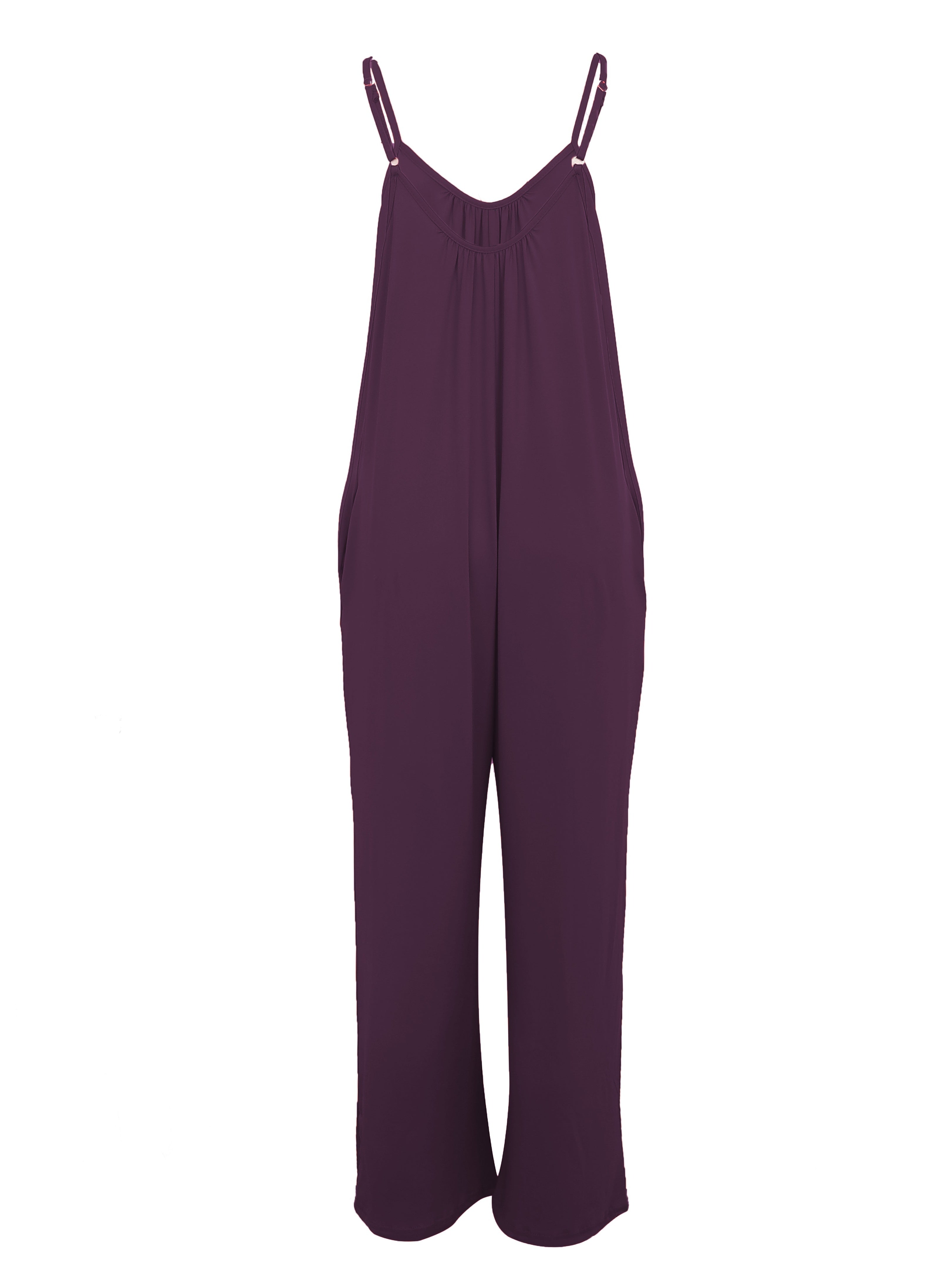 Women'S Light Blue Sleeveless Jumpsuit with Pockets - Casual Polyester Knit Fabric, V-Neck, Summer 2023, Beach Coverup, Beach Coverup Jumpsuit | Casual Style Jumpsuit | Knit Construction