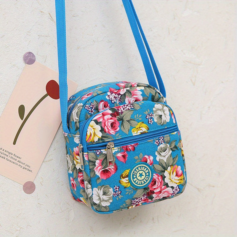 [Crossbody Bag] Soft-Sided Printed Crossbody Bag, Mini Shoulder Bag with Texture for Casual Use
