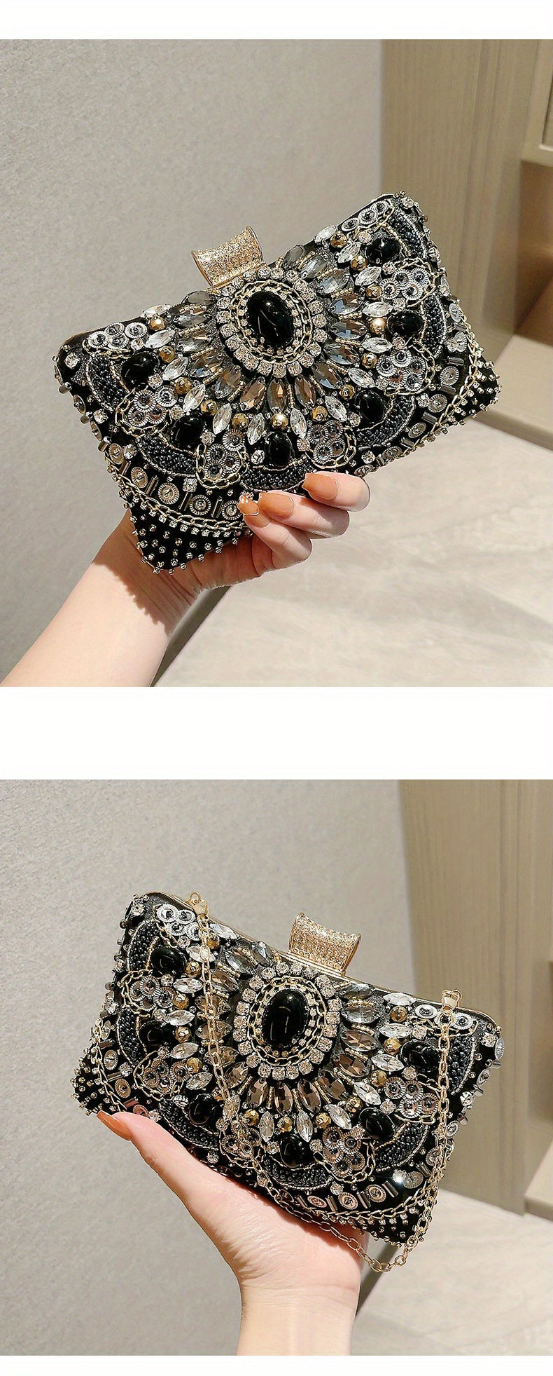 Evening Bag, Elegant Box Clutch Purse, Women's Wedding Handbags For Party Prom