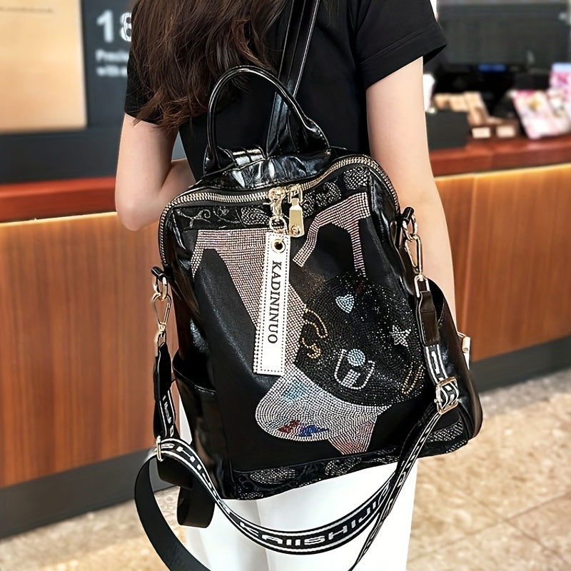 Backpack Purse, Fashion Laptop Daypack, Steampunk Shoulder Bag For School Travel