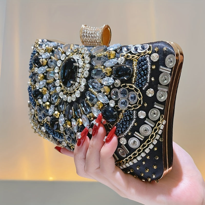 Evening Bag, Elegant Box Clutch Purse, Women's Wedding Handbags For Party Prom