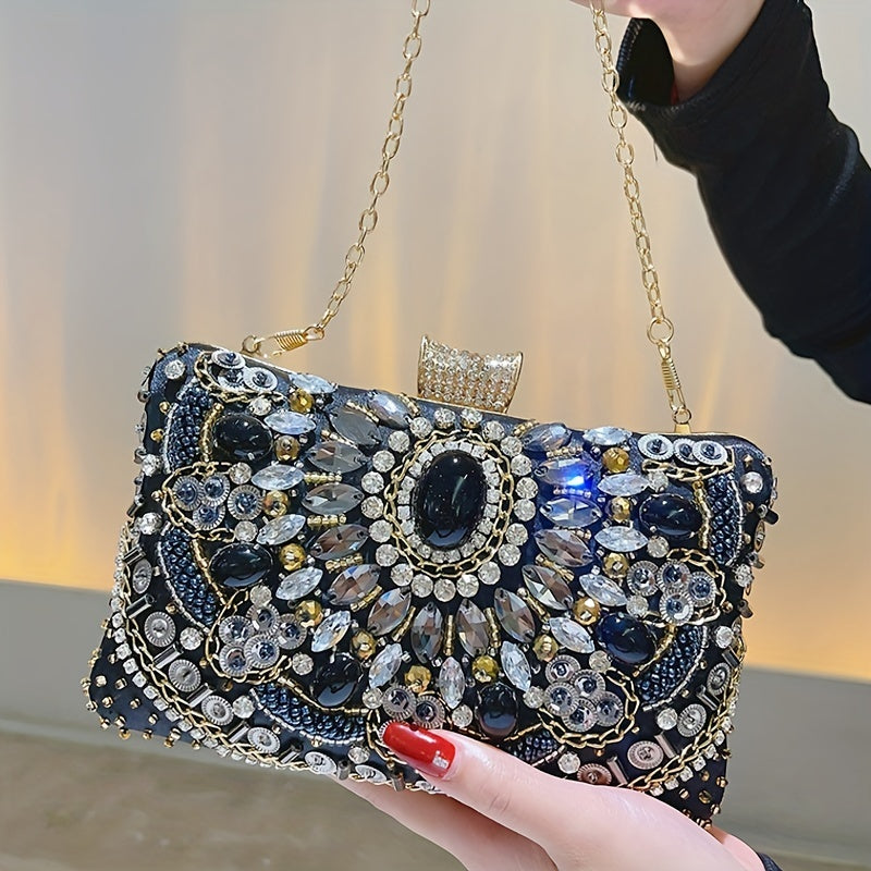 Evening Bag, Elegant Box Clutch Purse, Women's Wedding Handbags For Party Prom