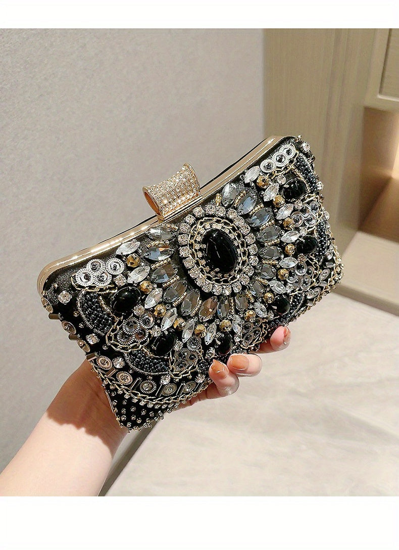 Evening Bag, Elegant Box Clutch Purse, Women's Wedding Handbags For Party Prom