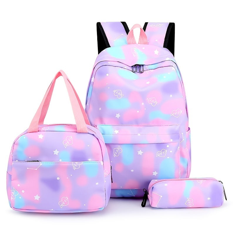 Backpack - Spacious School Bag with Insulated Lunch Box, Pencil Case, and Multiple Compartments for Organized