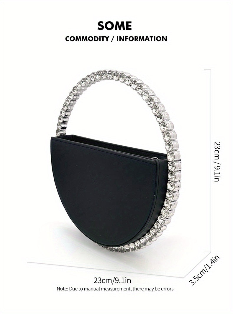 Leather Lining, Solid Color, Elegant Party Prom Wedding Handbag for Women - Trendy and Chic Evening Purse