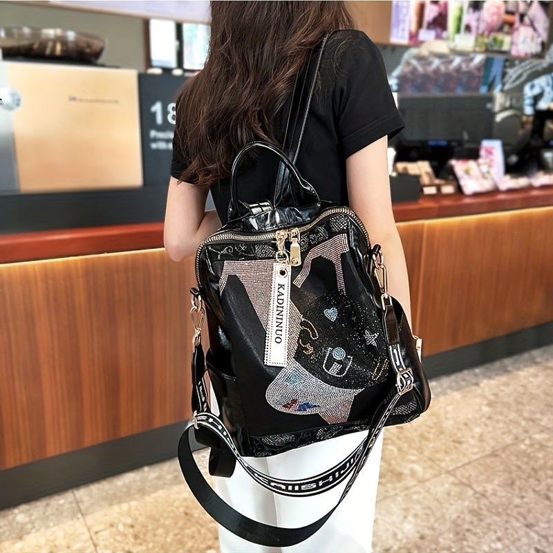 Backpack Purse, Fashion Laptop Daypack, Steampunk Shoulder Bag For School Travel