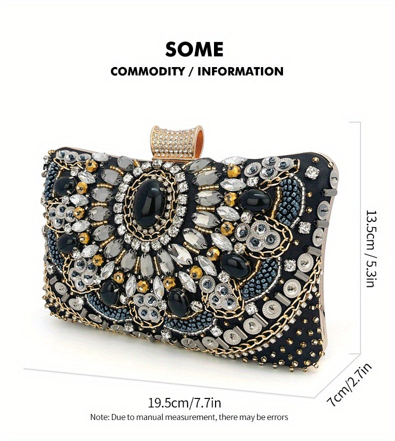 Evening Bag, Elegant Box Clutch Purse, Women's Wedding Handbags For Party Prom